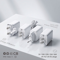 Alimentation médicale SMPS 5/6/10/12W 5V 2A 3A avec ports USB-A/USB-C et prises murales US, UK, EU, AU – Adaptateur secteur à découpage