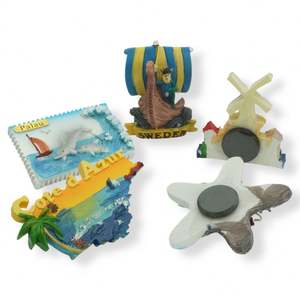 Aimant souvenir 3D en résine personnalisé fabriqué en Chine, aimant touristique de ville ou de pays, aimant de réfrigérateur en polyrésine - Product Image 3