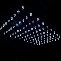 Luz LED de Pared de Matriz 3D de 15W, Cuerpo de Aluminio con Base E27, Modo de Control DMX512 para Pantalla de Píxeles en Paredes de Hoteles
