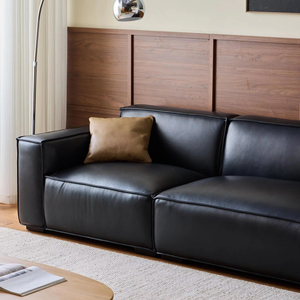 Sofa sectionnel en cuir véritable de conception classique moderne Mobilier de maison minimaliste Facile à régler Caractéristiques Rectangle pour vivre - Product Image 4