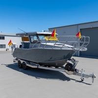 Bateau de pêche en aluminium Gospel Boat Boss 770, moteur hors-bord professionnel, coque à large ouverture, cabine rapide, yacht