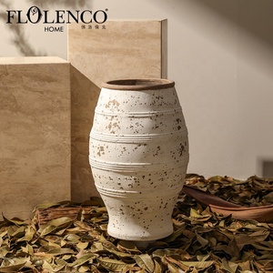Vase décoratif <span class=keywords><strong>en</strong></span> <span class=keywords><strong>terre</strong></span> <span class=keywords><strong>cuite</strong></span> de style Wabi-sabi Flolenco pour fleurs séchées, décoration de table, de bureau, de salon, vases <span class=keywords><strong>en</strong></span> céramique - Product Image 1