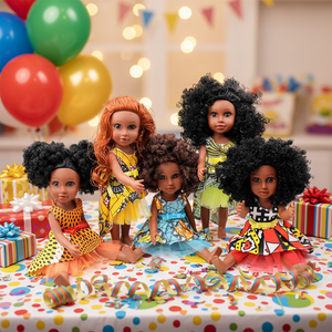 Offre Exceptionnelle : Poupée Bébé <span class=keywords><strong>Reborn</strong></span> Fille Noire Réaliste de 14 Pouces, Jouet de Simulation Doux en PVC, Style Dessin Animé - Product Image 1