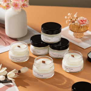 Cross-border wholesale of plant-based soybean wax scented <b>candles</b> for home and living room use, including glass <b>candles</b>. - Product Image 2