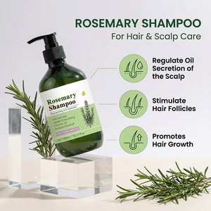 Champú de Romero Anticaída, Suave y Nutritivo, Controla la Grasa, Reduce la Caspa, Ingredientes Naturales para el Cuidado del Cabello y el Cuero Cabelludo - Product Image 3