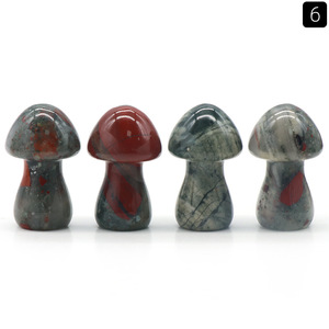 Figurine de champignon miniature en cristal naturel de 35 mm, sculptée à la main, ornement de champignon en pierre précieuse pour micro-paysage, bonsaï, décoration de <span class=keywords><strong>pot</strong></span> de jardin - Product Image 6