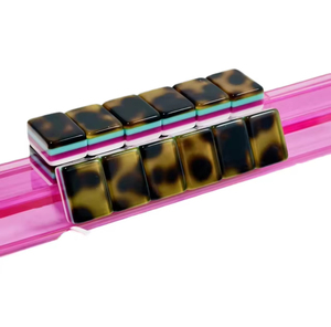 Jeu de Mahjong américain portable de luxe en acrylique à motif léopard avec tuiles personnalisées pour 4 joueurs – Divertissement - Product Image 3