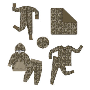Jaket tidur anak laki-laki, piyama Retro bebek Camo bayi laki-laki Bling pakaian <span class=keywords><strong>2</strong></span> cara ritsleting balita laki-laki bambu Zippy - Product Image 2