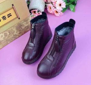 Bottines chaudes confortables imperméables doublées de fourrure pour femmes, bottes de neige d'hiver, chaussures pieds nus - Product Image 5