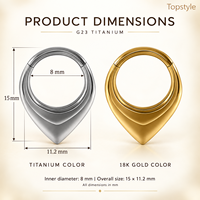 Anneau de nez personnalisable en titane G23 de qualité supérieure, incrusté de cœur en oxyde de zirconium AAAAAA taille Asscher, avec fermoir clicker articulé, bijoux corporels, vente en gros