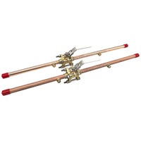 Válvula de bola médica OEM personalizable de 600 PSI, de 3 piezas, con extremos de tubo de latón, envasada, manual, para oxígeno, N2O, CO2, limpia, para uso médico