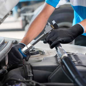 GLOVEMAN, guantes de trabajo de seguridad negros con revestimiento de <span class=keywords><strong>PU</strong></span> de punto sin costuras, agarre suave, Palma para hombres y mujeres, trabajo de servicio general - Product Image 3