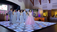Piste de Danse LED Magnétique Sans Fil Portable 3D Infinie pour Fête, Scène et Mariage