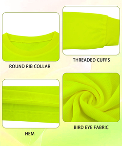 In Stock maglietta per il tempo libero a manica lunga Unisex traspirante Color fluorescente - Product Image 6