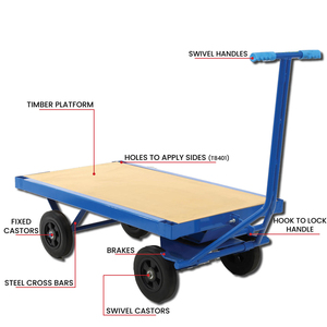 Contenedor Rodante de Alta Resistencia con Laterales Extraíbles, Plataforma Giratoria Industrial, Carro de Transporte - Product Image 1