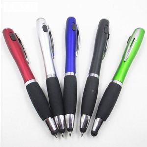 3 in 1 LED Light Stylus Touch Click Metal <b>Ballpoint</b> <b>Pen</b> With Color Aluminum Grip, Multi Function Retractable Signature <b>Pen</b> - Product Image 6