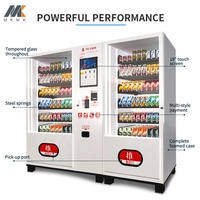 Mesin Penjual Makanan Otomatis Inovatif dengan Kabinet Ganda Kaca Temper, Kapasitas Tinggi, Laris Manis, Dijual