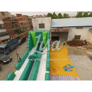 Heraus fordernde Flying Rope Water Slip und Slide Giant Adult Infla table Slide