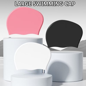 Bonnet de bain en silicone personnalisé et confortable avec service de découpe, imperméable et antidérapant, pour la protection des cheveux longs des adultes - Product Image 1