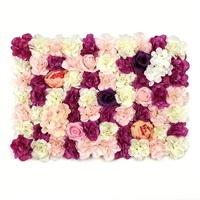 Décoration murale 3D pour chambre à coucher : Guirlande de fausses hortensias et herbes, avec buis rouge coloré et fleurs noires, pour arrangements floraux. Achat en gros.