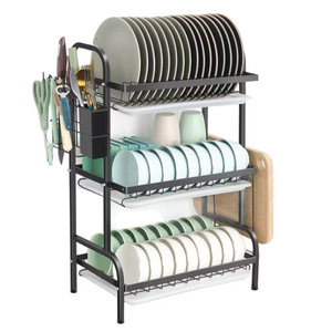 Pratico Scaffale da Cucina Multifunzionale, Ripiano Regolabile a Più Livelli, Porta Utensili e Stoviglie, Scolapiatti Assemblabile, Organizzatore da Piano di Lavoro - Product Image 2