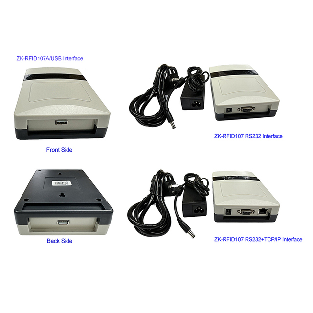 Desktop RFID Smart Card Reader 860-960Mhz, USB/RS232/TCP/IP UHF RFID Label Reader/Writer ZK-RFID107 for Parking Lot/Warehouse