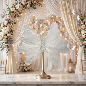 <b>White</b> Silk Butterfly Decoration Artificial Flower Pendant Detachable Polyester <b>Hanging</b> Ornament for Wedding Party Event - Product Image 3