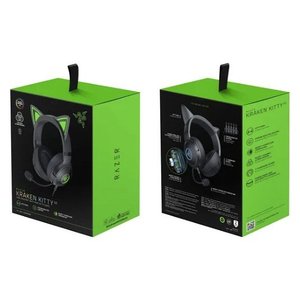 Auriculares Gaming <span class=keywords><strong>KRAKEN</strong></span> Kitty <span class=keywords><strong>V2</strong></span> Negros Over-Ear USB Tipo-A con Driver Dinámico 20-20000Hz R04 04730100 R3M1 - Product Image 1