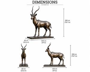 Sculpture de cerf en bronze grandeur nature, statue de cerf en laiton, œuvre d'art animale personnalisée de haute qualité, décoration de jardin extérieur - Product Image 2