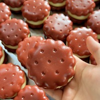 Jouet anti-stress souple en TPR de grande taille, rempli de biscuits, motif craquelin, provenant de la province du Zhejiang