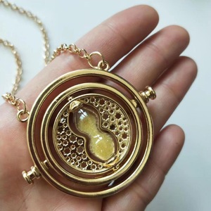 Collar con Colgante de Reloj de Arena Chapado en Oro Clásico, Cadena de Eslabones de Aleación, Unisex, en Oferta, Ideal para Regalos - Product Image 6