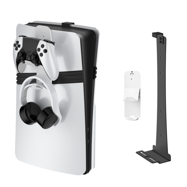 Wall Mount Bracket for PS5/PS5 Pro/PS5 Slim Storage Hooks Set Controller Headphone Storage Holder