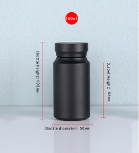 Flaconi personalizzati per <span class=keywords><strong>Capsule</strong></span> nere: testo vuoto e stampato, contenitori in polvere per pillole/compresse - Product Image 3
