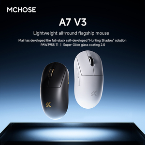 MCHOSE A7V3 Lightweight Wireless <b>Mouse</b> Magnetic Charging Gaming E-sports Tri-Mode Connection PAW3950 RGB Backlit 6-Button - Product Image 3