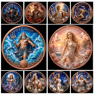 Moneda de Cobre Puro 999 de 1 oz y 5 oz, <span class=keywords><strong>Hera</strong></span> Reina del Olimpo, Relieve 3D, Color UV, Estilo Real, Arte Griego - Product Image 2