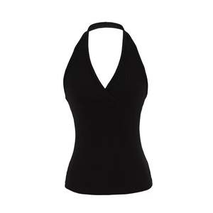 Top Deportivo Vintage con Cuello Halter en V, con Relleno en el Pecho, Suave, para Yoga, de Secado Rápido, Transpirable y Ecológico - Product Image 4
