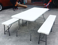 Table de banquet pliante carrée moderne en plastique durable, taille personnalisable, pour hôtels, restaurants, mariages et fêtes en plein air