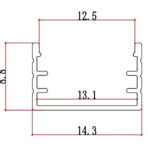 New 15*09 Modern Customized Led Extruded Low Profile Aluminum Frame Profile for Led <b>Lighting</b> Surface Mounted Celling Wall Floor - Product Image 6
