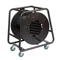 Enrouleur de câbles vide robuste pour scène, chariot portable pour câbles audio pour sonorisation en direct et tournées