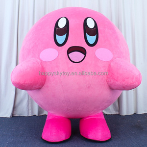 Encantador disfraz de Mascota Pokemoned Animal Snorlax para adultos Cosplay divertido inflable Rosa redondo Kirby mascota disfraz 2M - Product Image 4