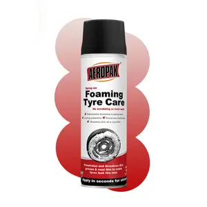 Aeropak 500ml Aerosol Foaming Tyre Care Cleaner Spray For Protection Cleaning Polishing