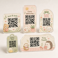 Placa de Acrílico Transparente Resistente a los Arañazos con Código QR en Forma de Corazón Rosa, Personalizada al por Mayor, para Decoración de Fiestas de San Valentín