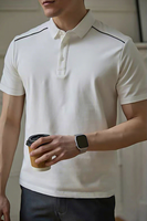 Chemise de golf de luxe pour hommes, polyester et élasthanne, douce, extensible, respirante, anti-UV, séchage rapide, évacuation de l'humidité, pour toute la journée