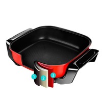 Marmite Électrique Portable Multifonctionnelle Antiadhésive pour la Maison – Chauffe-Plats et Poêle à Frire Électrique