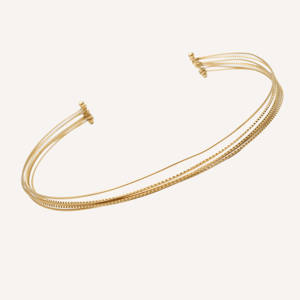 CUCOCUCA YFB 003 Collar gargantilla de acero inoxidable de múltiples hilos, minimalista, con cuello abierto, apto para todas las ocasiones, envío en 48h a la UE - Product Image 1