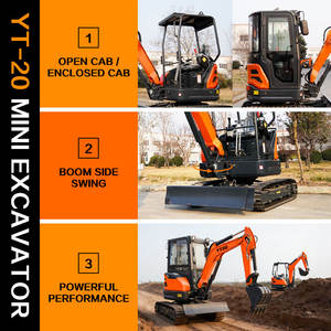 Mini-graafmachine gratis verzending 3,5 ton kleine graafmachine hydraulisch volledig uitgerust landbouwgraafmachine voor Kubota motor Epa Euro 5 - Product Image 2