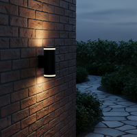 Harga Pabrik Lampu Dinding LED GU10 Aluminium Populer Eropa, Dua Kepala & Dua Lapis, Penerangan Luar Ruangan