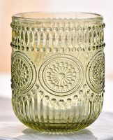 Vente chaude Gobelet en verre transparent écologique de style tournesol moderne pour vin rouge Décoration de bar à domicile