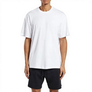 T-shirt pour homme en coton blanc à col rond et manches courtes, style streetwear décontracté, jersey tricoté avec impression sur le devant, t-shirts pour homme - Product Image 1