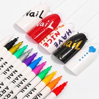 Pena Gambar Cat Kuku 3D, Pena Seni Kuku Pena Desain Grafiti DIY Alat Hiasan Manikur Pernis Lukisan Dot
